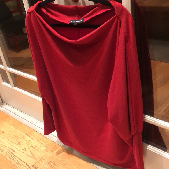 Gibson Red Boat soft draped Neck Long Sleeve Top M - Picture 6 of 10
